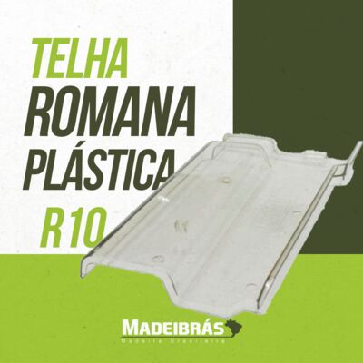 TELHA ROMANA DE PLASTICO R10