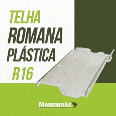 TELHA ROMANA DE PLASTICO R16